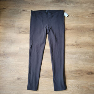 Eileen Fisher Black Viscose Large Stretchy Pants Italian Fabric Mermaid Leg